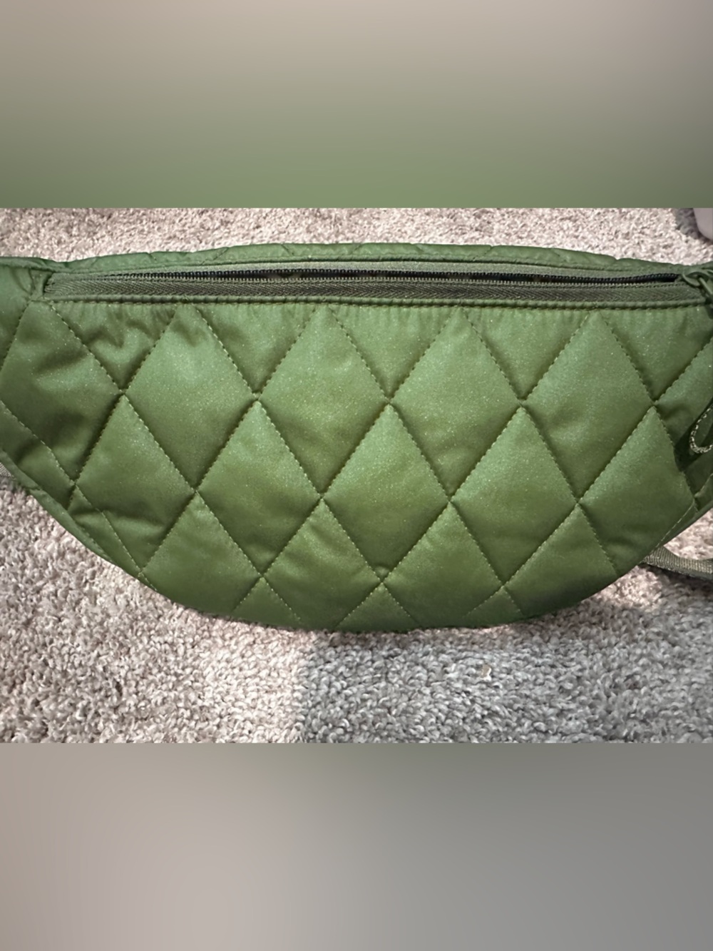 Vera Bradley Quilted Green Crossbody Belt Sling Bag